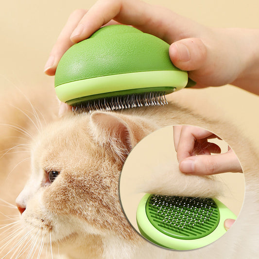 Tool For Pets Avocado-Shaped Grooming Brush With Stainless Steel Needle.