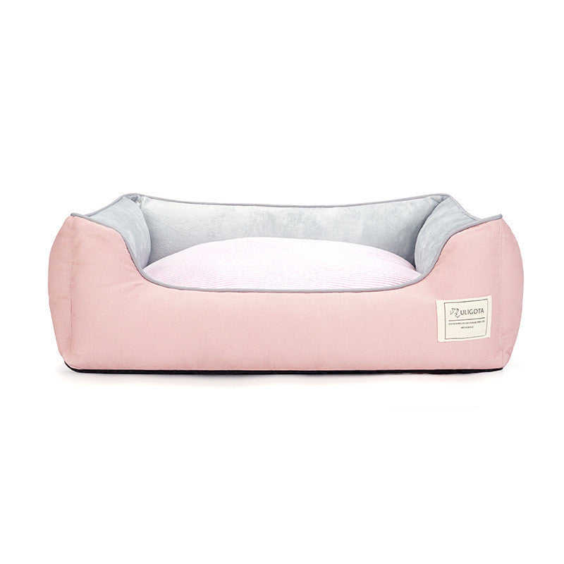 Pet Sofa Dog Bed Waterproof Bottom Soft Fleece Warm Cat Bed House