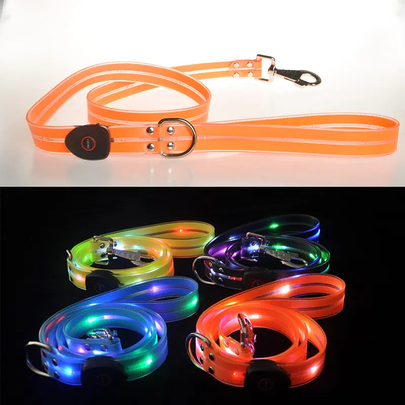 Glow-In-The-Dark Dog Traction Rope,Led,Usb Rechargeable,Personalized Cool Pet Products,Dog Traction Rope, Dog Accessories, Pet Supplies