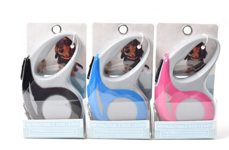 Stretchable and retractable pet leash