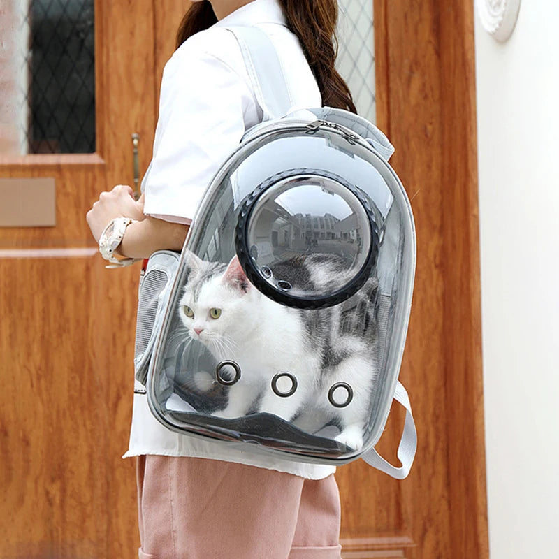 Transparent Cat Carrying Bags Space Breathable Pet Backpack Portable Puppy Pets Backpack Transport Carrier Space Capsule Dog Bag