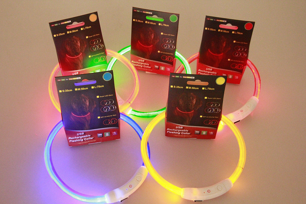 Glow pet collar