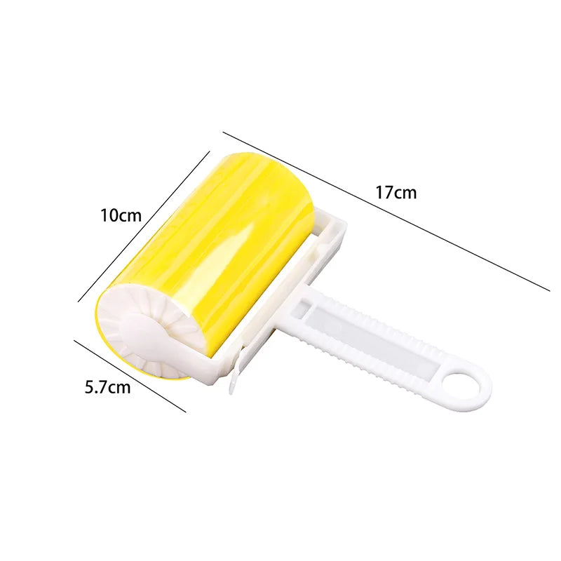 Washable Clothes Hair Sticky Roller Reusable Portable Home Clean Pet Hair Remover Sticky Roller Carpet Bed Sofa Dust Collector