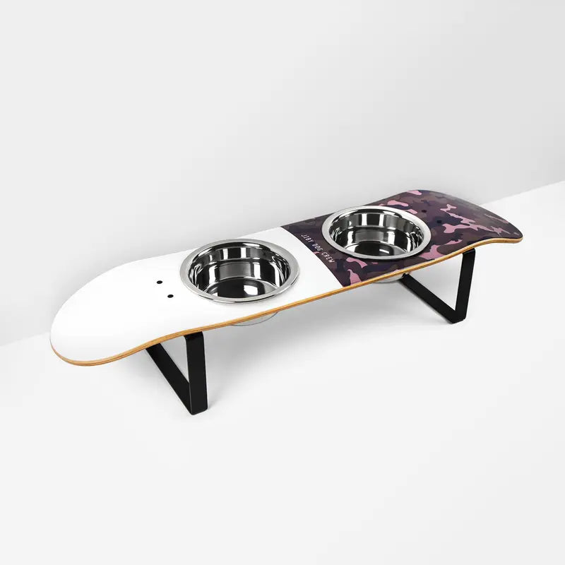 Camo Bar Skateboard Dog Bowl