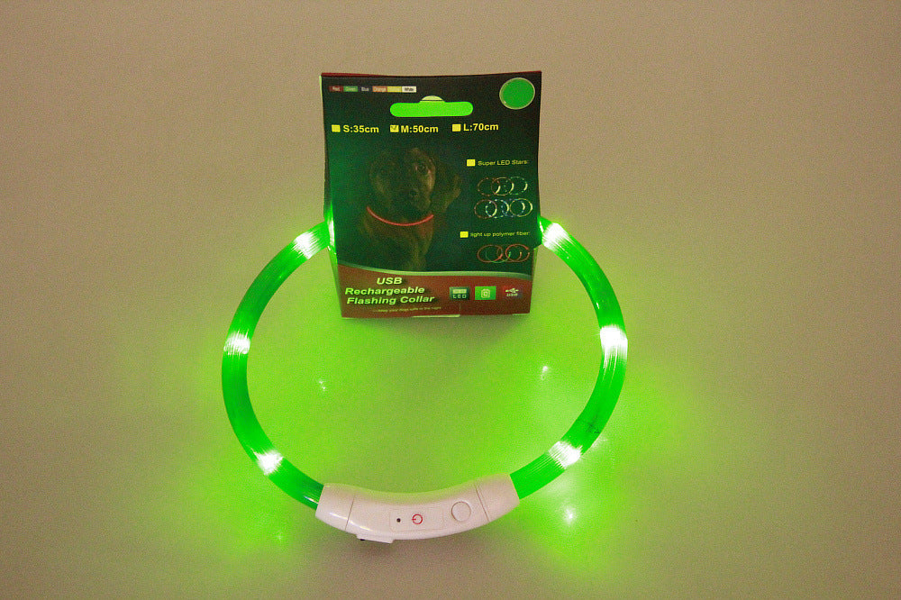 Glow pet collar